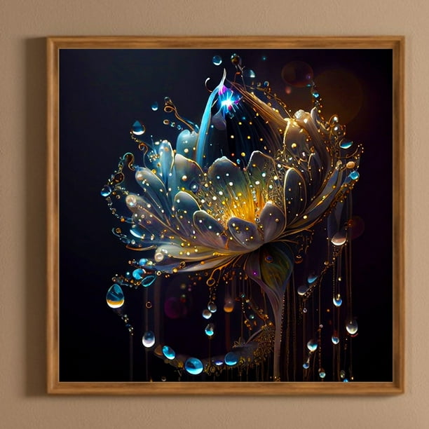 Cuadros Decorativos 5D bricolaje ronda completa taladro diamante pintura  cristal flor Kit Home Decor (GS3326) Wdftyju embutido en tela