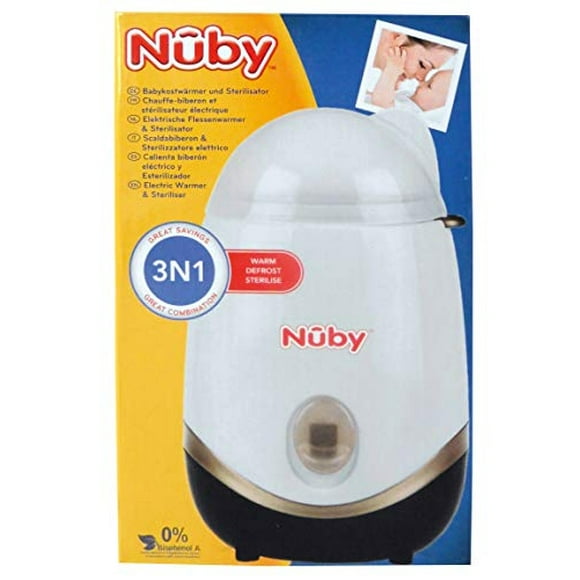 nuby onetouch 2en1 calentador de biberones eléctrico y esterilizador nuby