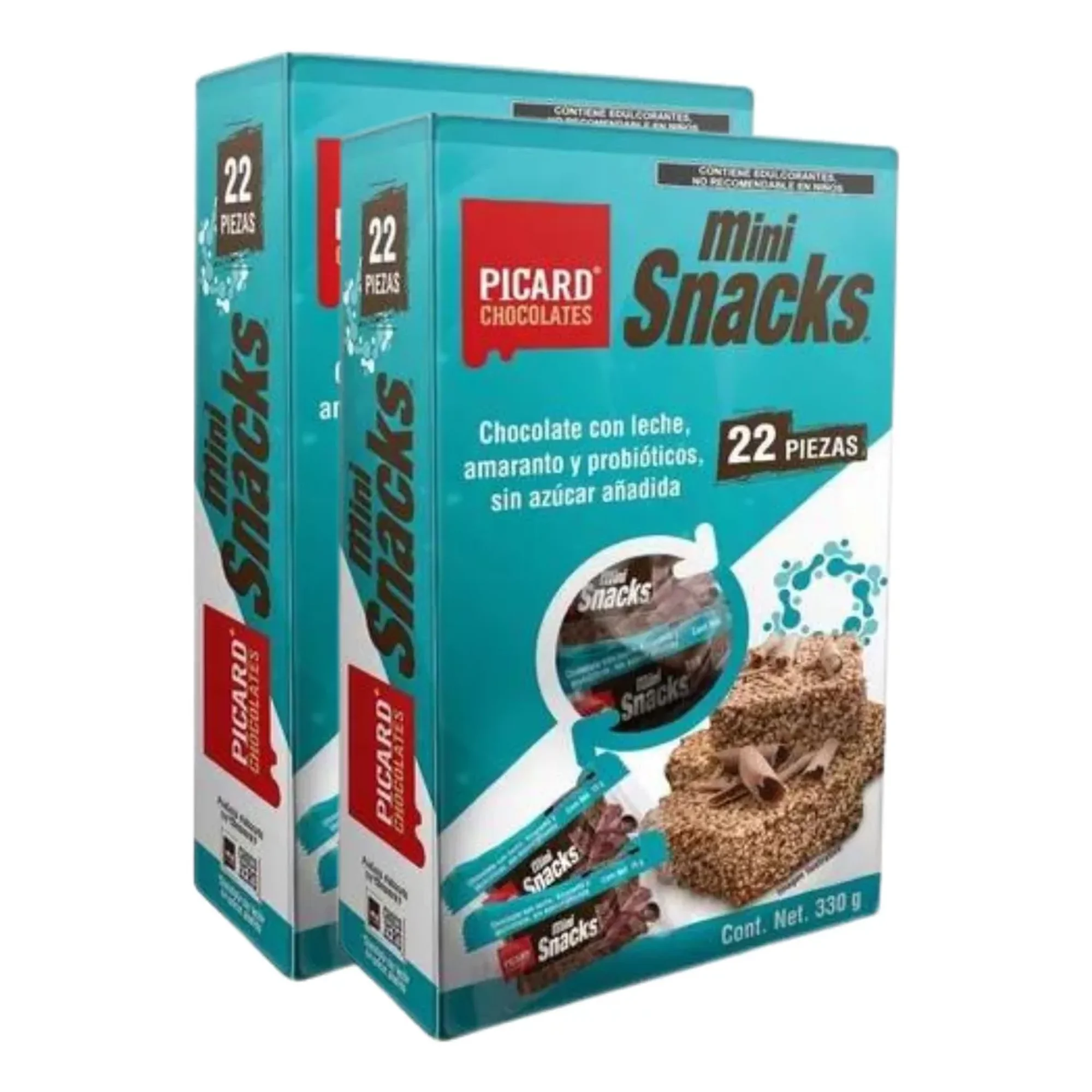 Mini snacks de amaranto y chocolate sin azúcar picard 2 pack de 330g c/U