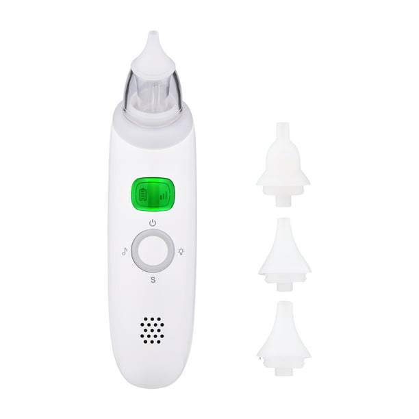 Aspirador Nasal, Aspirador Nasal Bebe Electrico con Luz LED Aspirador Nasal  Electrico Carga USB de 3 Niveles Succión 4 Puntas de para Recién Nacidos  Bebés Niños Sacamocos Bebe Aspirador Nasal Bebes 