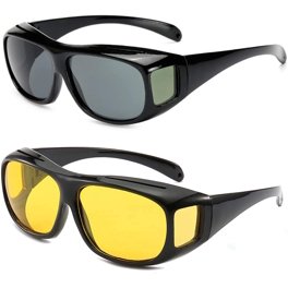 Gafas de sol envolventes de visión nocturna HD Lentes para Hombres Mujeres  UV400