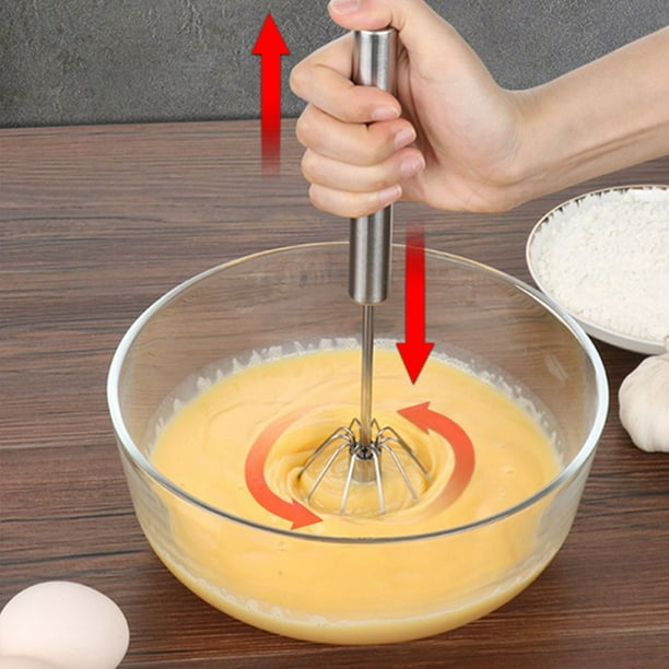 Batidor manual de acero inoxidable para hornear huevos y crema