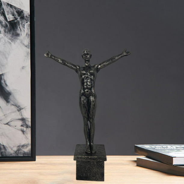 Escultura de manos verticales, adornos de resina, miniestatuas de