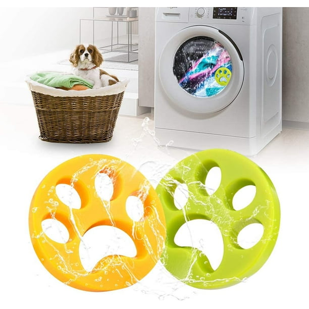  Removedor de pelo de mascotas para lavandería, no tóxico,  reutilizable, bolas de secadora para lavadora y secadora, elimina el pelo  largo de perros y gatos en la ropa, en la lavadora
