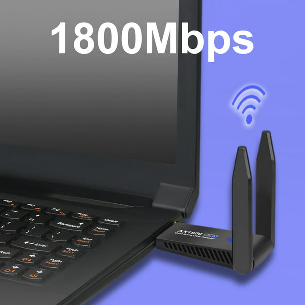 Adaptador inalámbrico WiFi 6 USB de 1800 Mbps para escritorio - Adaptador  WiFi USB 802.11ax para PC de escritorio portátil con 5Ghz 2.4Ghz, antena de