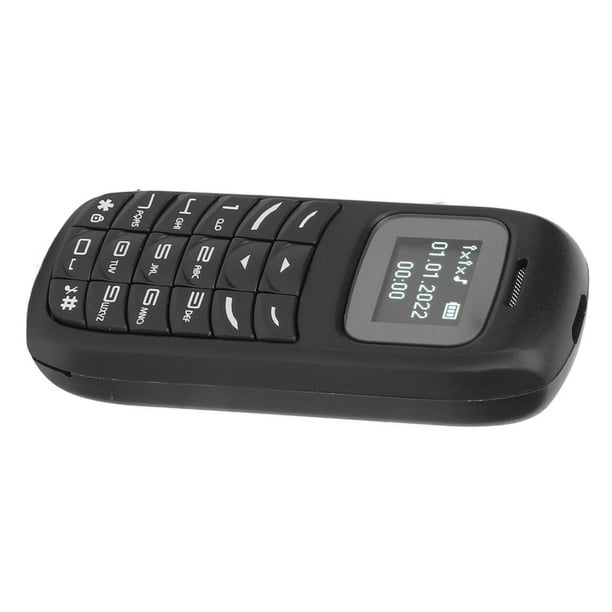Mini teléfono celular Tarjeta SIM dual Modo de espera dual Botones grandes  Reproductor de música Teléfono móvil desbloqueado para personas mayores  Estudiantes Negro