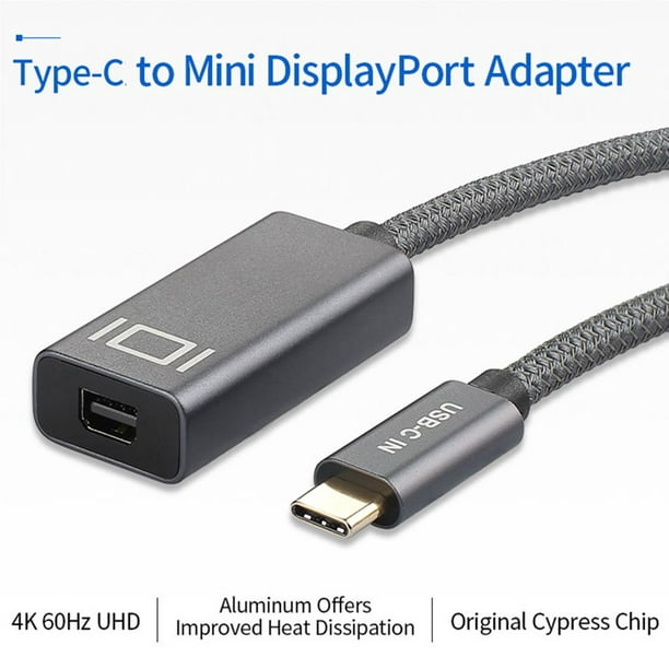 CABLE ADAPTADOR USB 3.1 TIPO C MACHO A DISPLAYPORT DP Y HDMI HEMBRAS 4K  60HZ NETCOM – Compukaed