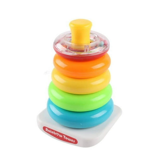 kids baby creative ring rainbow tower tumbler stacker juguetes de educación temprana para niños de 0 inevent fn00617800