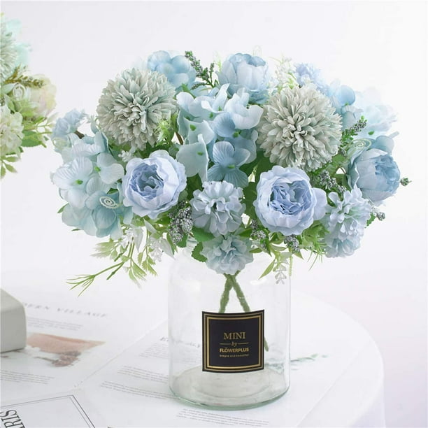 Ramos de hortensias artificiales - Flores de seda realistas para la  decoración de bodas y fiestas