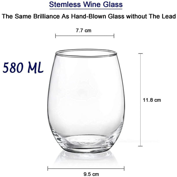 Juego de 6 vasos Ideal Bohemia Cristal elaborados en vidrio.
