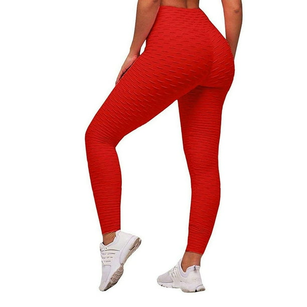Las Mujeres Levantan Glúteos Pantalones de Yoga de Cintura Fitness Gym  Leggings Scrunch Tights - 粉色 M, unico Macarena Pantalones de yoga para  mujeres