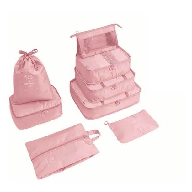Bolsas Organizadoras De Maletas Para Viaje, Impermeable Color Rosa Malubero  Malu1830