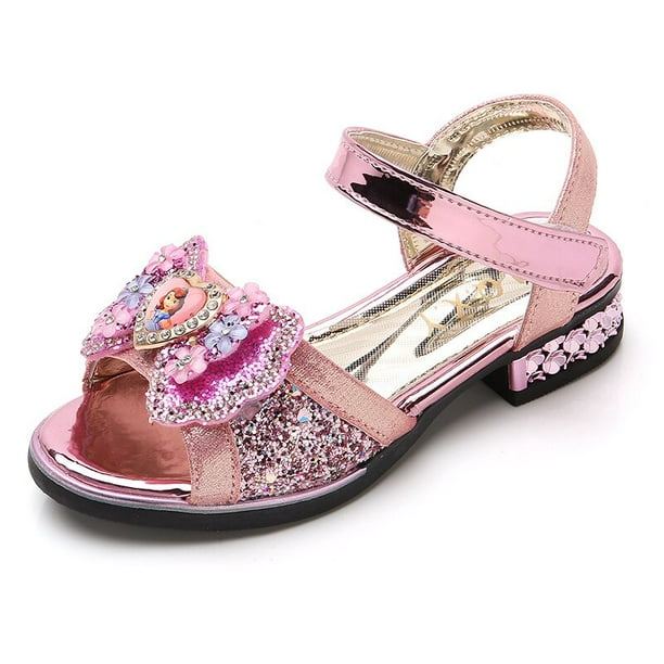 Tacones altos para niñas Zapatos de princesa para niños Zapatos de