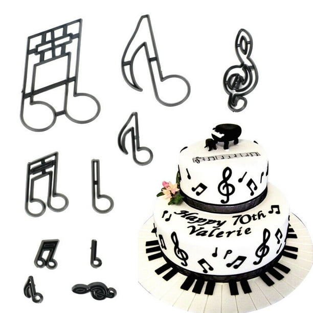 10 unids/set notas musicales cortador de galletas plástico Fondant molde  pastel Sugarcraft Decoración JAMW Sencillez | Walmart en línea