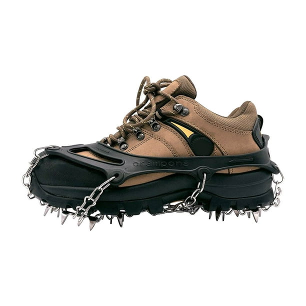 Crampones prémium para botas de montaña con 19 puntas de acero inoxidable –  garras profesionales antideslizantes para nieve y hielo – clavos de