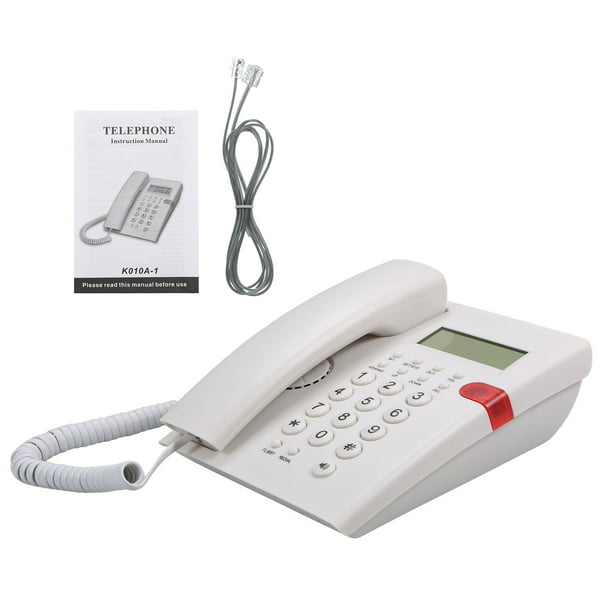  Teléfonos inalámbricos fijos de teléfono, teléfono de llamada  Id/altavoz de un solo toque/sin batería/tono de anillo opcional, línea de  oficina : Productos de Oficina