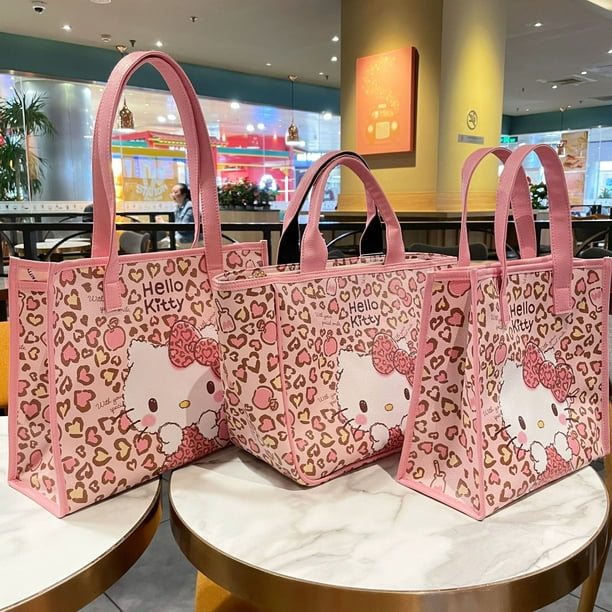 Bolsos mano Kawaii Hello Kitty Sanrio para mujer y niña, bolso de hombro de cuero sintético con e Deng Xun | Walmart en línea