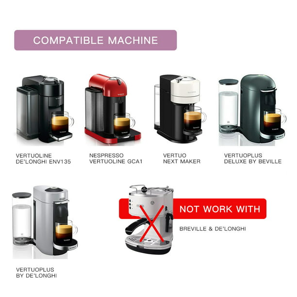  MG Coffee Cápsulas de café reutilizables Vertuo recargables con  papel de aluminio espresso para máquinas de café Nespresso Vertuo GCA1 y  De'Longhi ENV135S : Hogar y Cocina