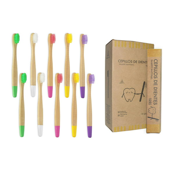 cepillo de dientes bambú gran shopping set 10 piezas multicolor gran shopping kit10toothbrush