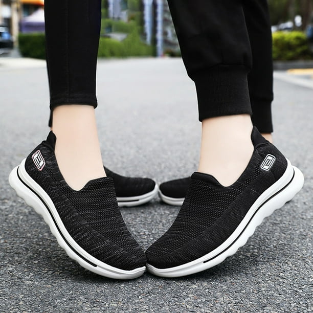 Zapatos antideslizantes para caminar para mujer, de malla ligera, para  correr, gimnasio, tenis, de lona para caminar