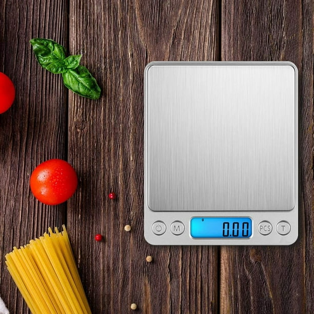 Báscula Digital de cocina para joyería, balanza pequeña de 3000g/0,1g para  alimentos, peso Digital de gramos y onzas, con LCD/tara
