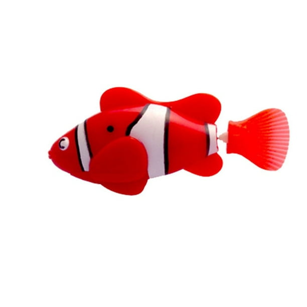 Batería electrónica de juguete de natación de pescado incluida mascota robótica  para niños juguete de baño Pesca Decoración Actúa como pez real