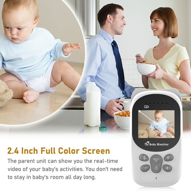 Vigilante Monitor de bebé inalámbrico Cámara digital Monitor de video para  niños con pantalla LCD de 2,4 pulgadas Transmisión interior de 50 m Admite  conversación bidireccional Detección de temperatur Abanopi Vigilante