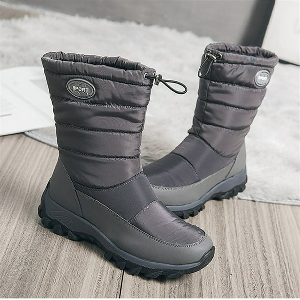  King Ma Botas de nieve cálidas de invierno de gran tamaño para  mujer, Negro - : Ropa, Zapatos y Joyería