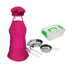 Mini accesorios de juego de simulación de cocina, juego de utensilios de  cocina de acero inoxidable de tamaño pequeño con caja de almacenamiento