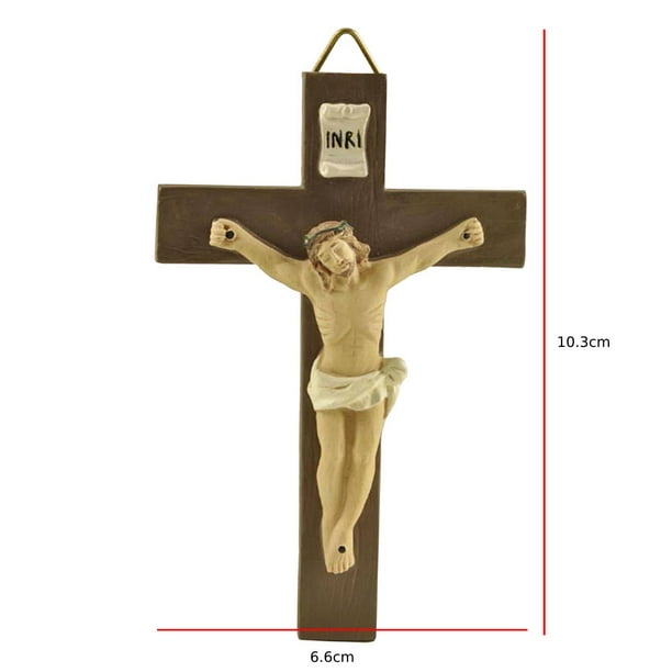 estatuilla decorativa de resina Jesús en Resina Pared Crucifijo Pared Cruz  Crucifijo Decoración