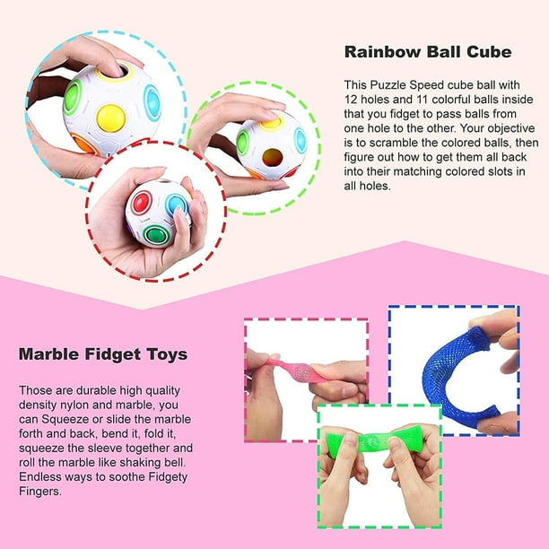 Juego de juguetes sensoriales para niños, adultos, descompresión, antiestrés,  autismo (30 piezas) Tmvgtek Nuevos Originales