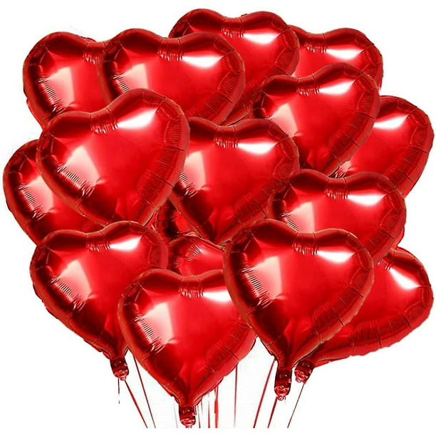 Globos en forma de corazón, 30 piezas Globo de corazón rojo, Globo
