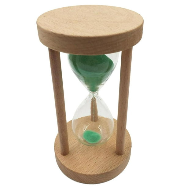 Temporizadores de arena de 60 minutos, reloj de arena de cristal en forma  de corazón, reloj de arena con caja de regalo (morado)