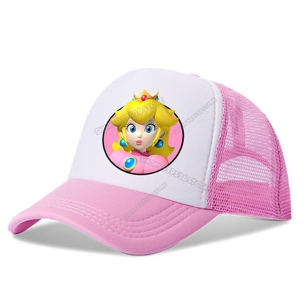 Gorra de béisbol de Super Mario Bros para hombre y mujer, gorro de princesa  Peach para niña, gorro de Anime para niño, gorra de malla de dibujos  animados, sombrero para el sol