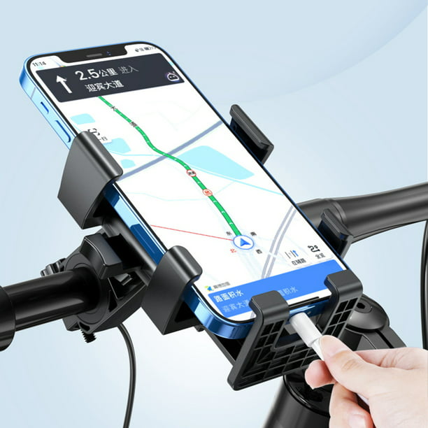 Soporte para teléfono móvil de bicicleta antideslizante para motocicleta,  bicicleta, scooter (azul) DQrwqpou Accesorios para bicicletas