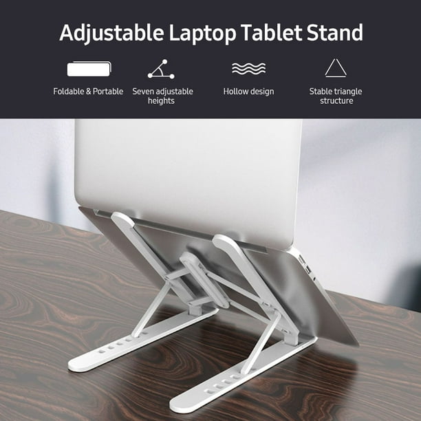 Soporte de escritorio para laptop, soporte para computadora portátil,  soporte plegable ajustable multiángulo para portátil, soporte para tableta