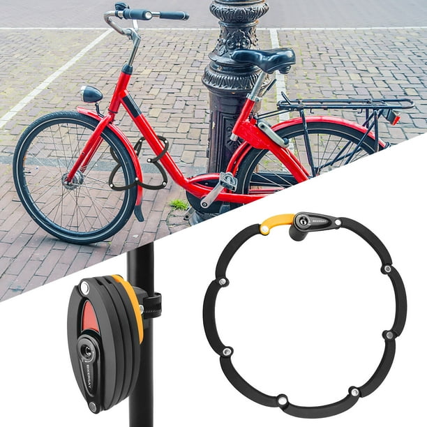 Mini candado de cadena para bicicleta, candado plegable antirrobo para  bicicleta, cadena de ciclismo