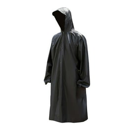  Poncho de lluvia para mujer, chaqueta larga con capucha,  impermeable, para senderismo, ciclismo (color negro, tamaño: talla única) :  Ropa, Zapatos y Joyería