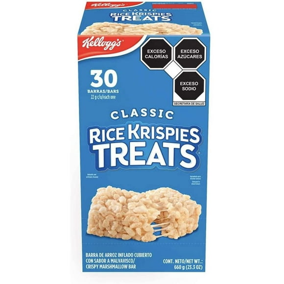 barras de arroz rice krispies treats kelloggs sabor malvavisco 30 pzas kellogs gbahwz8c37