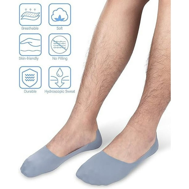 Calcetines invisibles de silicona antideslizantes para hombre, calcetín  transpirable, cómodo, talla grande, verano, 2023, 4 pares - AliExpress