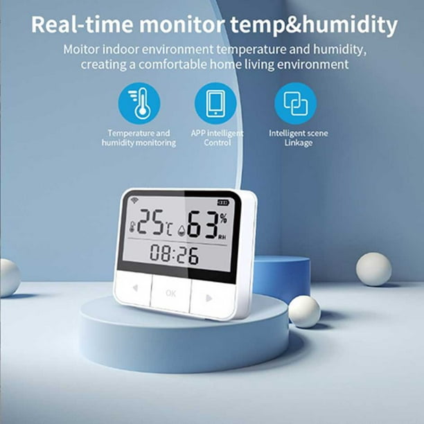 Termómetro WIFI SMART Temperatura Sensor Humedad Medidor