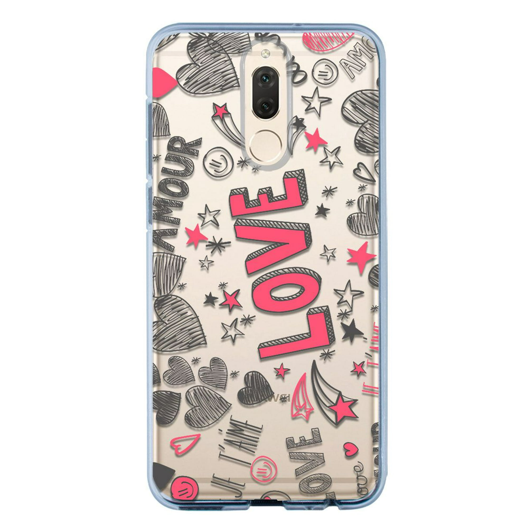 Funda Para Huawei Mate 20 Lite Corazones Love, Uso Rudo, InstaCase  Protector para Huawei Mate 20 Lite Antigolpes, Case Corazones Love