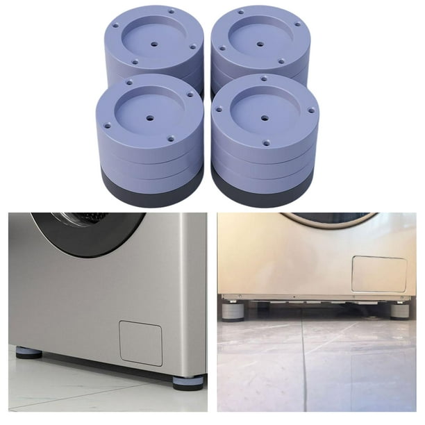New SlipToGrip Almohadillas antivibración para lavadora y secadora, discos  cuadrados para lavadora, patas de goma antideslizantes, paquete de 4