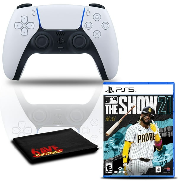 PlayStation 5 DualSense Wireless Controller (White) with MLB The Show 21  PlayStation 3005715-0001