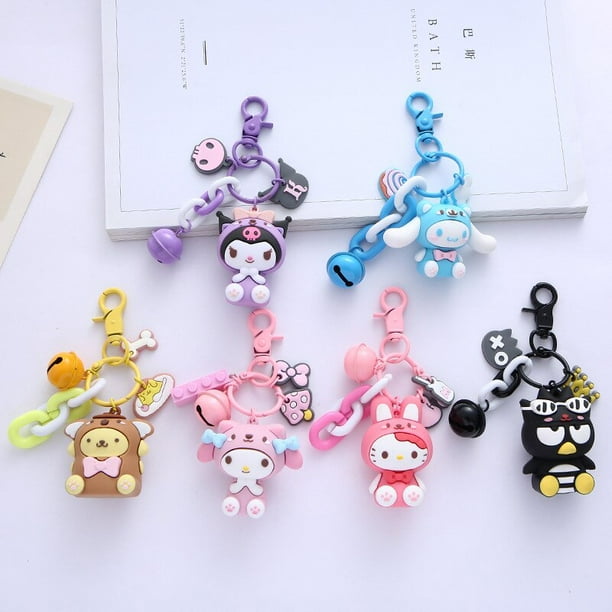 LLavero de silicona de Anime Sanrio Dressup HelloKitty, accesorios  colgantes, figura de dibujos animados, adornos, juguetes, regalo de novia  Fivean unisex