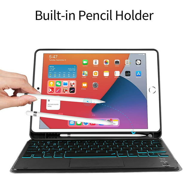 Funda con teclado para tablet Teknet para iPad 9,8 y 7