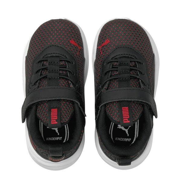 PUMA Zapatillas deportivas de correr para niños pequeños, color negro,  Negro 