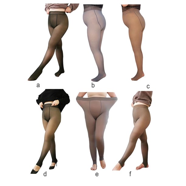 Pantimedias térmicas translúcidas para mujer, medias de forro polar, medias  térmicas falsas, medias cálidas, Sexy, Invierno