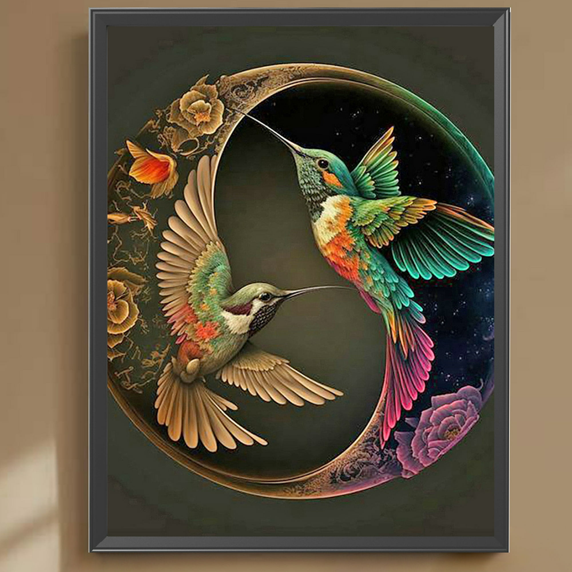 Cuadros Decorativos 5D bricolaje cuadrado completo taladro diamante pintura  colibrí decoración (ZQA715-AB) Wdftyju embutido en tela