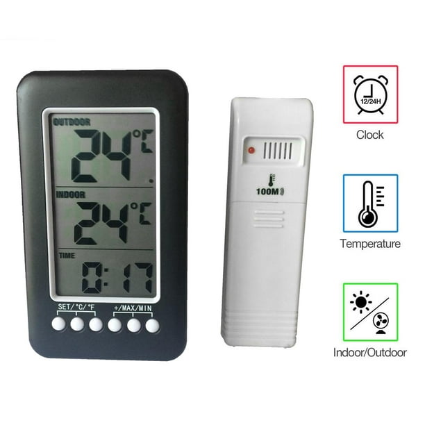 Termometro digital Interior/Exterior > aparatos de medidas > herramientas >  termometros